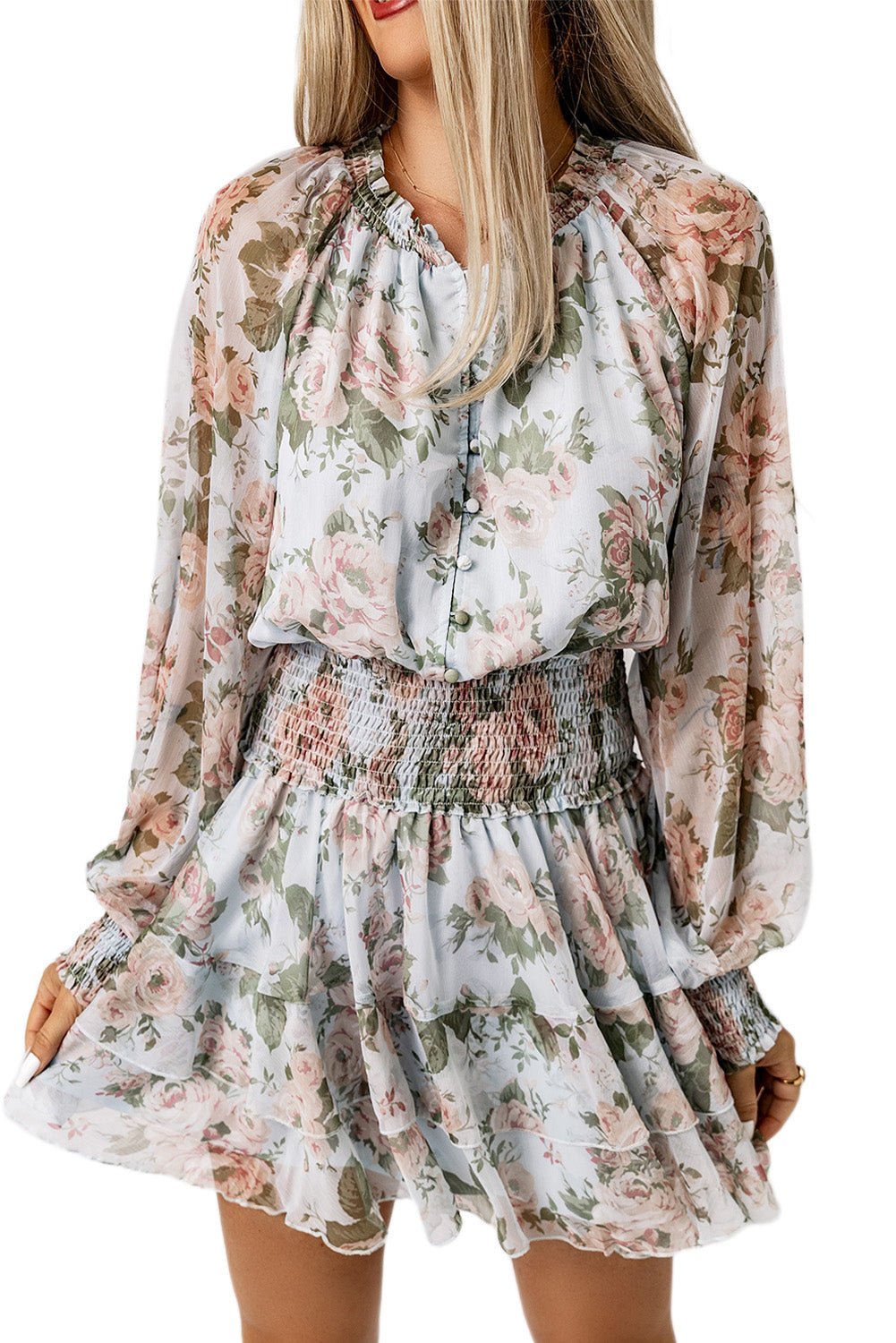Eloise Fleur Layered Mini Dress - Kinsley & Harlow
