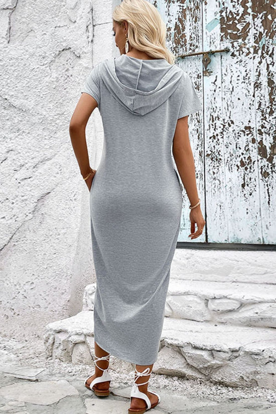 Fitch Front Slit Hooded Dress - Kinsley & Harlow