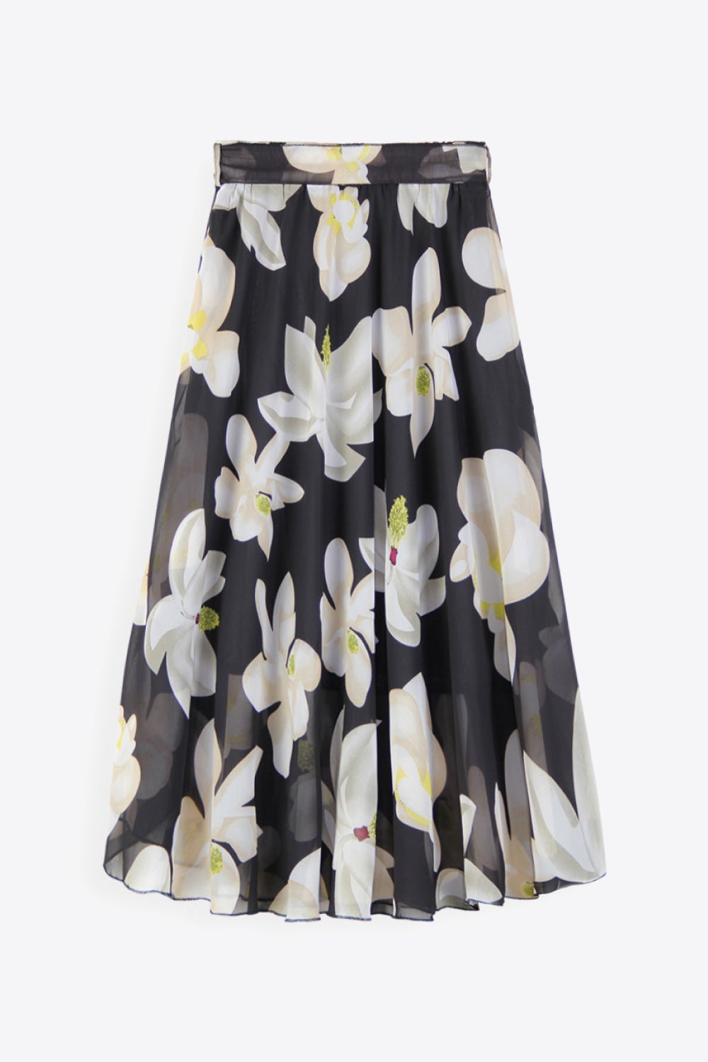 Full Size Floral Tie-Waist Skirt - Kinsley & Harlow