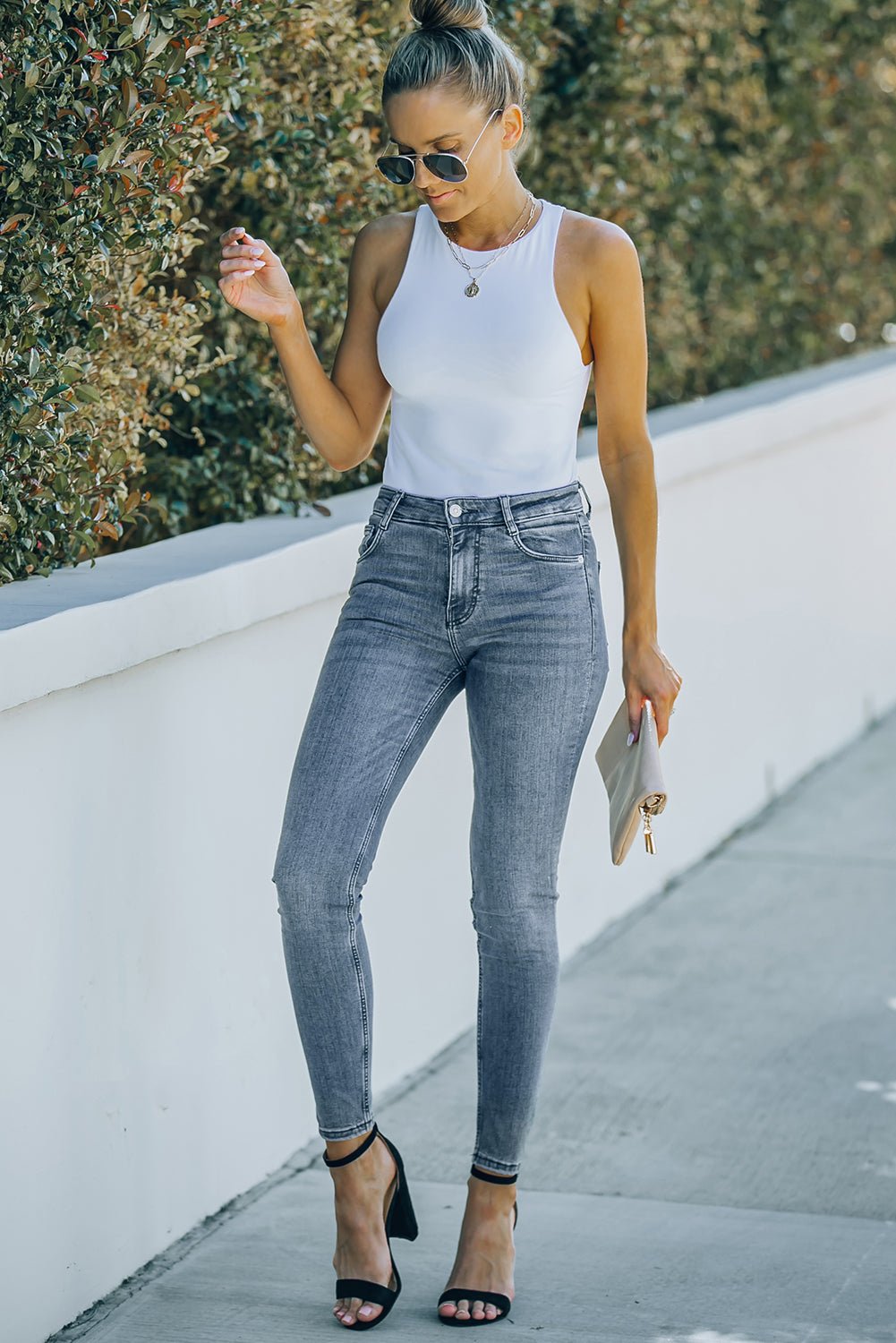Jasmine Ankle-Length Skinny Jeans - Kinsley & Harlow