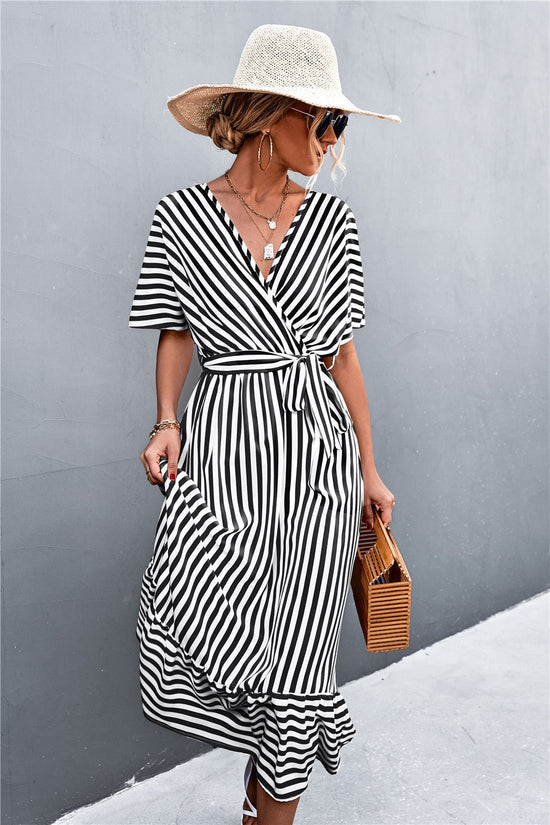 Kehlani Striped Midi Dress - Kinsley & Harlow