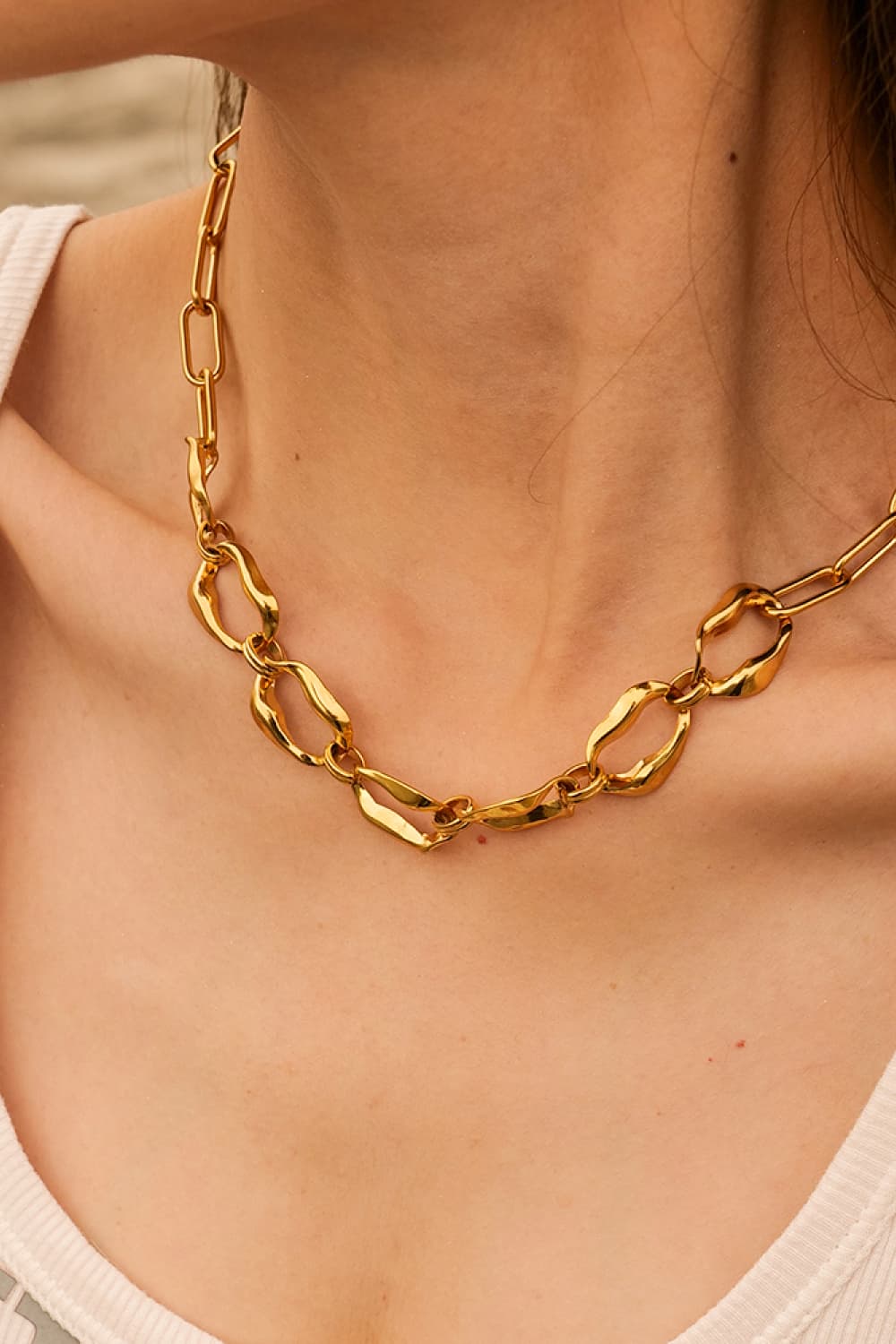 Odette Gold Paperclip Chain Necklace - Kinsley & Harlow