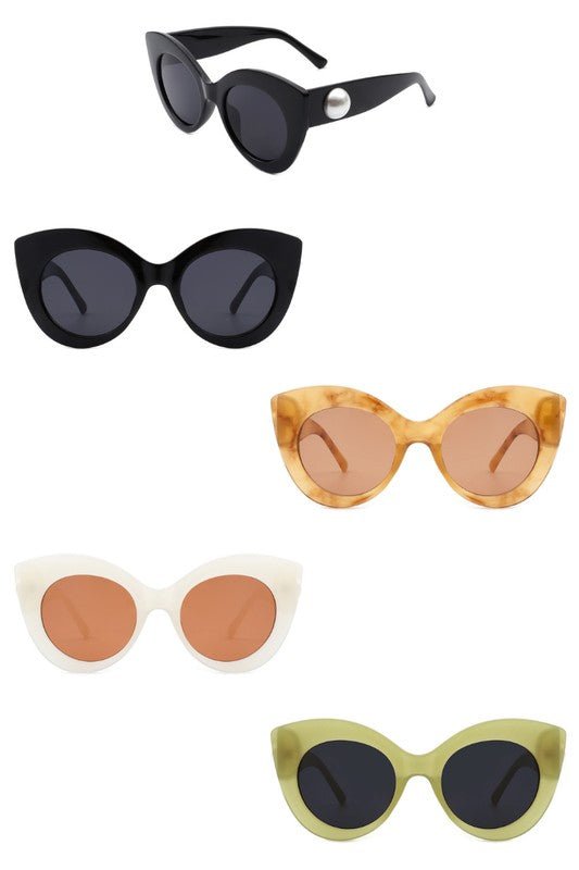 Olivia Oversize Pearl Cat Eye Sunglasses - Kinsley & Harlow