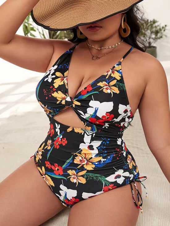 Sariyah Floral Cut-out Swimsuit - Kinsley & Harlow