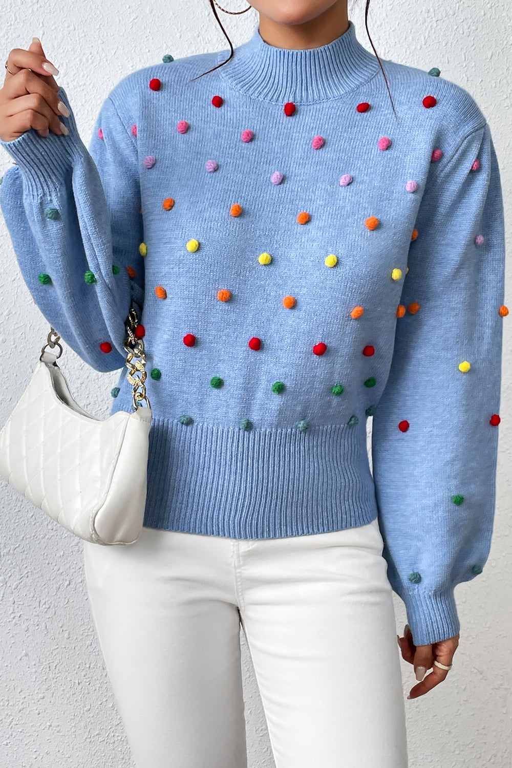 Tamira Pom-Pom Pullover Sweater - Kinsley & Harlow
