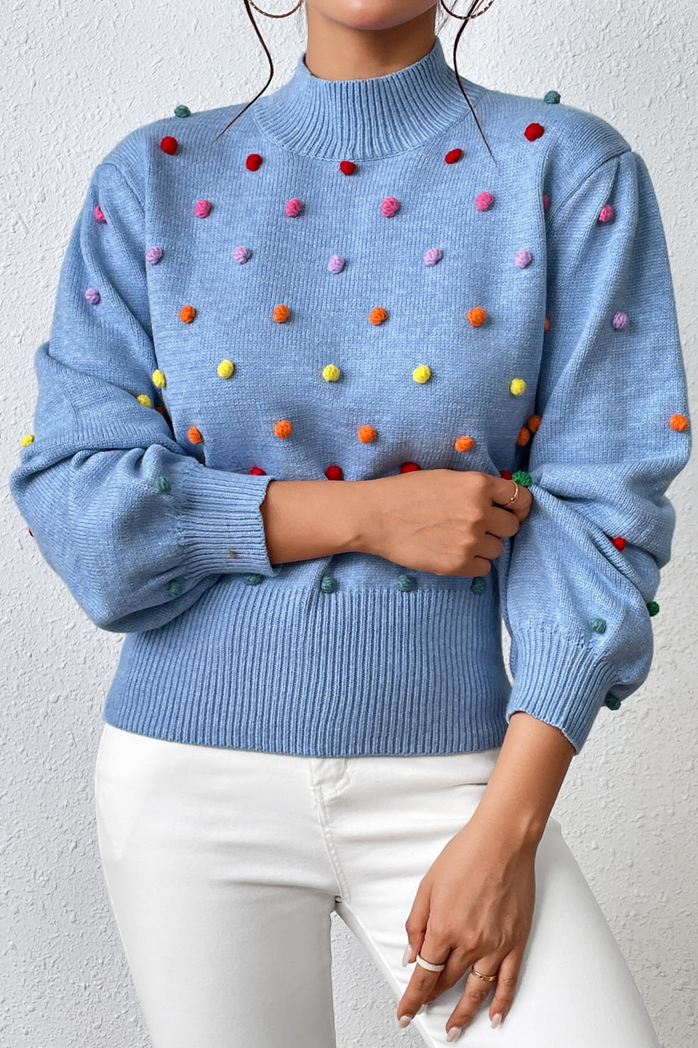 Tamira Pom-Pom Pullover Sweater - Kinsley & Harlow